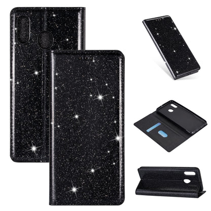 Ultrathin Glitter Magnetic Horizontal Flip Leather Case with Holder & Card Slots, For Samsung Galaxy A6+ / J8 (2018), For Samsung Galaxy A10e, For Samsung Galaxy A20 / A30, For Samsung Galaxy A20e, For Samsung Galaxy A40, For Samsung Galaxy A60        ...