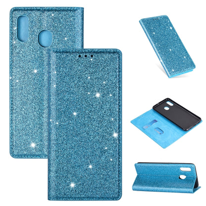 Ultrathin Glitter Magnetic Horizontal Flip Leather Case with Holder & Card Slots, For Samsung Galaxy A6+ / J8 (2018), For Samsung Galaxy A10e, For Samsung Galaxy A20 / A30, For Samsung Galaxy A20e, For Samsung Galaxy A40, For Samsung Galaxy A60        ...