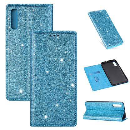 Ultrathin Glitter Magnetic Horizontal Flip Leather Case with Holder & Card Slots, For Samsung Galaxy A6+ / J8 (2018), For Samsung Galaxy A10e, For Samsung Galaxy A20 / A30, For Samsung Galaxy A20e, For Samsung Galaxy A40, For Samsung Galaxy A60        ...