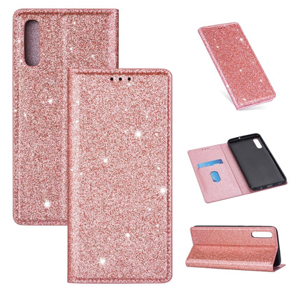 Ultrathin Glitter Magnetic Horizontal Flip Leather Case with Holder & Card Slots, For Samsung Galaxy A6+ / J8 (2018), For Samsung Galaxy A10e, For Samsung Galaxy A20 / A30, For Samsung Galaxy A20e, For Samsung Galaxy A40, For Samsung Galaxy A60        ...