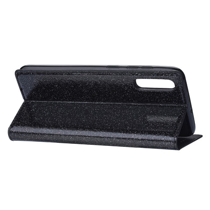 Ultrathin Glitter Magnetic Horizontal Flip Leather Case with Holder & Card Slots, For Samsung Galaxy A70, For Samsung Galaxy A7 (2018) / A750, For Samsung Galaxy J4 (2018), For Samsung Galaxy J4+, For Samsung Galaxy J6 (2018), For Samsung Galaxy J6+   ...