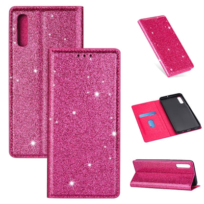 Ultrathin Glitter Magnetic Horizontal Flip Leather Case with Holder & Card Slots, For Samsung Galaxy A70, For Samsung Galaxy A7 (2018) / A750, For Samsung Galaxy J4 (2018), For Samsung Galaxy J4+, For Samsung Galaxy J6 (2018), For Samsung Galaxy J6+   ...