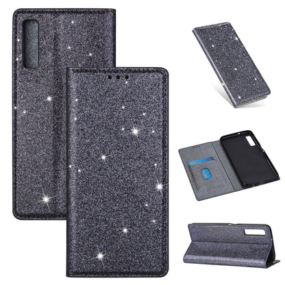 Ultrathin Glitter Magnetic Horizontal Flip Leather Case with Holder & Card Slots, For Samsung Galaxy A70, For Samsung Galaxy A7 (2018) / A750, For Samsung Galaxy J4 (2018), For Samsung Galaxy J4+, For Samsung Galaxy J6 (2018), For Samsung Galaxy J6+   ...