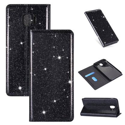 Ultrathin Glitter Magnetic Horizontal Flip Leather Case with Holder & Card Slots, For Samsung Galaxy A70, For Samsung Galaxy A7 (2018) / A750, For Samsung Galaxy J4 (2018), For Samsung Galaxy J4+, For Samsung Galaxy J6 (2018), For Samsung Galaxy J6+   ...