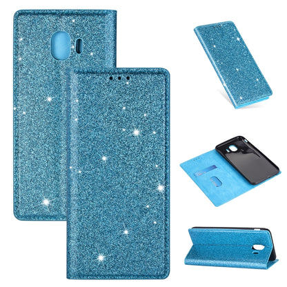 Ultrathin Glitter Magnetic Horizontal Flip Leather Case with Holder & Card Slots, For Samsung Galaxy A70, For Samsung Galaxy A7 (2018) / A750, For Samsung Galaxy J4 (2018), For Samsung Galaxy J4+, For Samsung Galaxy J6 (2018), For Samsung Galaxy J6+   ...
