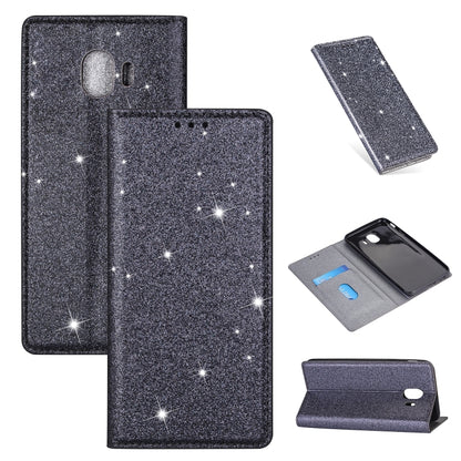 Ultrathin Glitter Magnetic Horizontal Flip Leather Case with Holder & Card Slots, For Samsung Galaxy A70, For Samsung Galaxy A7 (2018) / A750, For Samsung Galaxy J4 (2018), For Samsung Galaxy J4+, For Samsung Galaxy J6 (2018), For Samsung Galaxy J6+   ...