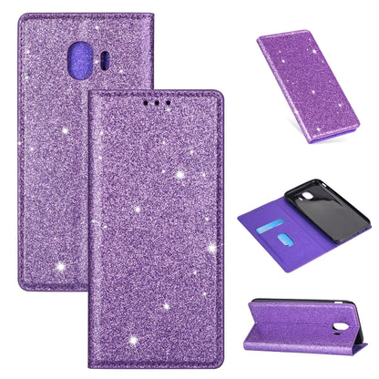 Ultrathin Glitter Magnetic Horizontal Flip Leather Case with Holder & Card Slots, For Samsung Galaxy A70, For Samsung Galaxy A7 (2018) / A750, For Samsung Galaxy J4 (2018), For Samsung Galaxy J4+, For Samsung Galaxy J6 (2018), For Samsung Galaxy J6+   ...