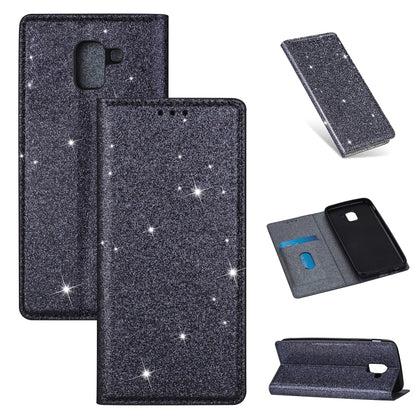 Ultrathin Glitter Magnetic Horizontal Flip Leather Case with Holder & Card Slots, For Samsung Galaxy A70, For Samsung Galaxy A7 (2018) / A750, For Samsung Galaxy J4 (2018), For Samsung Galaxy J4+, For Samsung Galaxy J6 (2018), For Samsung Galaxy J6+   ...
