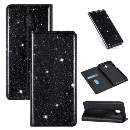 Ultrathin Glitter Magnetic Horizontal Flip Leather Case with Holder & Card Slots, For Samsung Galaxy A70, For Samsung Galaxy A7 (2018) / A750, For Samsung Galaxy J4 (2018), For Samsung Galaxy J4+, For Samsung Galaxy J6 (2018), For Samsung Galaxy J6+   ...