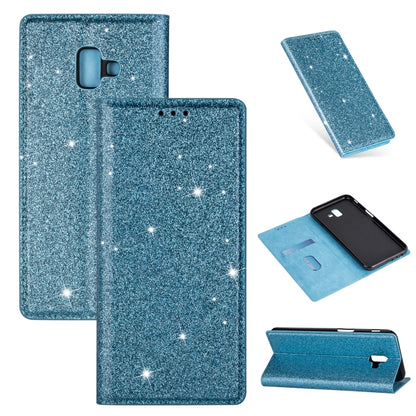 Ultrathin Glitter Magnetic Horizontal Flip Leather Case with Holder & Card Slots, For Samsung Galaxy A70, For Samsung Galaxy A7 (2018) / A750, For Samsung Galaxy J4 (2018), For Samsung Galaxy J4+, For Samsung Galaxy J6 (2018), For Samsung Galaxy J6+   ...