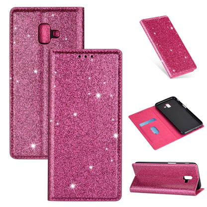 Ultrathin Glitter Magnetic Horizontal Flip Leather Case with Holder & Card Slots, For Samsung Galaxy A70, For Samsung Galaxy A7 (2018) / A750, For Samsung Galaxy J4 (2018), For Samsung Galaxy J4+, For Samsung Galaxy J6 (2018), For Samsung Galaxy J6+   ...