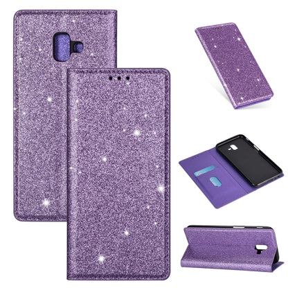 Ultrathin Glitter Magnetic Horizontal Flip Leather Case with Holder & Card Slots, For Samsung Galaxy A70, For Samsung Galaxy A7 (2018) / A750, For Samsung Galaxy J4 (2018), For Samsung Galaxy J4+, For Samsung Galaxy J6 (2018), For Samsung Galaxy J6+   ...