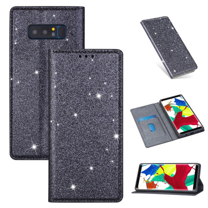 Ultrathin Glitter Magnetic Horizontal Flip Leather Case with Holder & Card Slots, For Samsung Galaxy A70, For Samsung Galaxy A7 (2018) / A750, For Samsung Galaxy J4 (2018), For Samsung Galaxy J4+, For Samsung Galaxy J6 (2018), For Samsung Galaxy J6+   ...