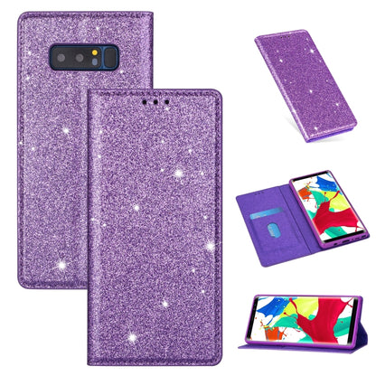 Ultrathin Glitter Magnetic Horizontal Flip Leather Case with Holder & Card Slots, For Samsung Galaxy A70, For Samsung Galaxy A7 (2018) / A750, For Samsung Galaxy J4 (2018), For Samsung Galaxy J4+, For Samsung Galaxy J6 (2018), For Samsung Galaxy J6+   ...