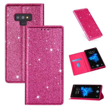Ultrathin Glitter Magnetic Horizontal Flip Leather Case with Holder & Card Slots, For Samsung Galaxy A70, For Samsung Galaxy A7 (2018) / A750, For Samsung Galaxy J4 (2018), For Samsung Galaxy J4+, For Samsung Galaxy J6 (2018), For Samsung Galaxy J6+   ...