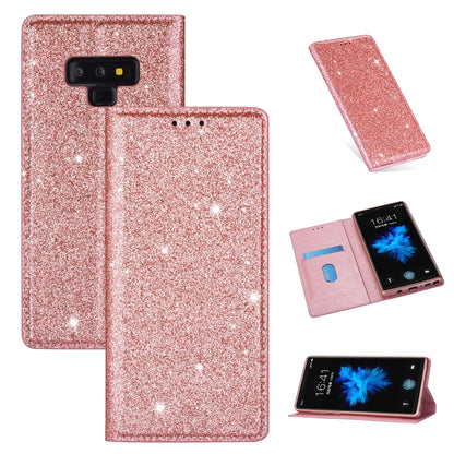 Ultrathin Glitter Magnetic Horizontal Flip Leather Case with Holder & Card Slots, For Samsung Galaxy A70, For Samsung Galaxy A7 (2018) / A750, For Samsung Galaxy J4 (2018), For Samsung Galaxy J4+, For Samsung Galaxy J6 (2018), For Samsung Galaxy J6+   ...