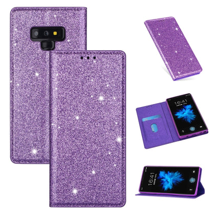 Ultrathin Glitter Magnetic Horizontal Flip Leather Case with Holder & Card Slots, For Samsung Galaxy A70, For Samsung Galaxy A7 (2018) / A750, For Samsung Galaxy J4 (2018), For Samsung Galaxy J4+, For Samsung Galaxy J6 (2018), For Samsung Galaxy J6+   ...