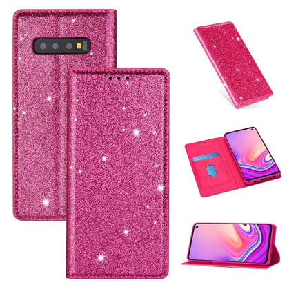 Ultrathin Glitter Magnetic Horizontal Flip Leather Case with Holder & Card Slots, For Samsung Galaxy Note 10, For Samsung Galaxy Note 10 Plus, For Samsung Galaxy S9, For Samsung Galaxy S10, For Samsung Galaxy S10e, For Samsung Galaxy S10+              ...