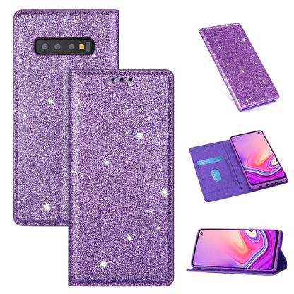 Ultrathin Glitter Magnetic Horizontal Flip Leather Case with Holder & Card Slots, For Samsung Galaxy Note 10, For Samsung Galaxy Note 10 Plus, For Samsung Galaxy S9, For Samsung Galaxy S10, For Samsung Galaxy S10e, For Samsung Galaxy S10+              ...