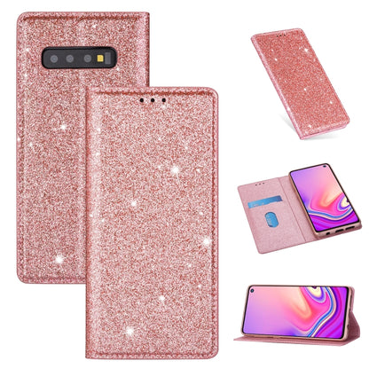Ultrathin Glitter Magnetic Horizontal Flip Leather Case with Holder & Card Slots, For Samsung Galaxy Note 10, For Samsung Galaxy Note 10 Plus, For Samsung Galaxy S9, For Samsung Galaxy S10, For Samsung Galaxy S10e, For Samsung Galaxy S10+              ...