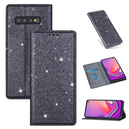 Ultrathin Glitter Magnetic Horizontal Flip Leather Case with Holder & Card Slots, For Samsung Galaxy Note 10, For Samsung Galaxy Note 10 Plus, For Samsung Galaxy S9, For Samsung Galaxy S10, For Samsung Galaxy S10e, For Samsung Galaxy S10+              ...