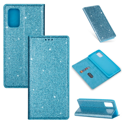 Ultrathin Glitter Magnetic Horizontal Flip Leather Case with Holder & Card Slots, For Samsung Galaxy A91, For Samsung Galaxy A21, For Samsung Galaxy A51, For Samsung Galaxy A71, For Samsung Galaxy S20, For Samsung Galaxy S20+, For Samsung Galaxy S20 Ul...