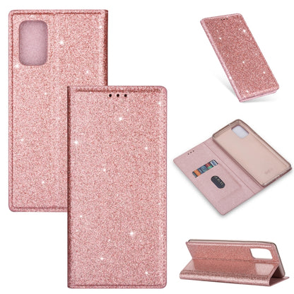 Ultrathin Glitter Magnetic Horizontal Flip Leather Case with Holder & Card Slots, For Samsung Galaxy A91, For Samsung Galaxy A21, For Samsung Galaxy A51, For Samsung Galaxy A71, For Samsung Galaxy S20, For Samsung Galaxy S20+, For Samsung Galaxy S20 Ul...