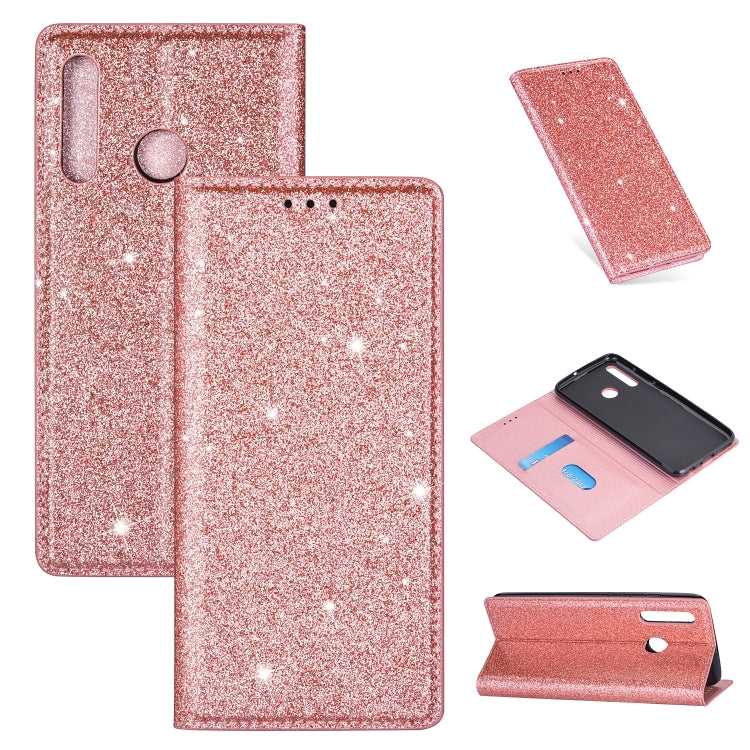 Ultrathin Glitter Magnetic Horizontal Flip Leather Case with Holder & Card Slots, For Samsung Galaxy A91, For Samsung Galaxy A21, For Samsung Galaxy A51, For Samsung Galaxy A71, For Samsung Galaxy S20, For Samsung Galaxy S20+, For Samsung Galaxy S20 Ul...