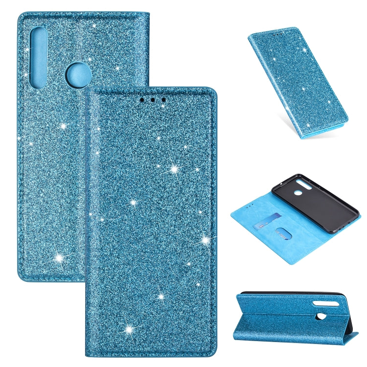 Ultrathin Glitter Magnetic Horizontal Flip Leather Case with Holder & Card Slots, For Samsung Galaxy A40S
