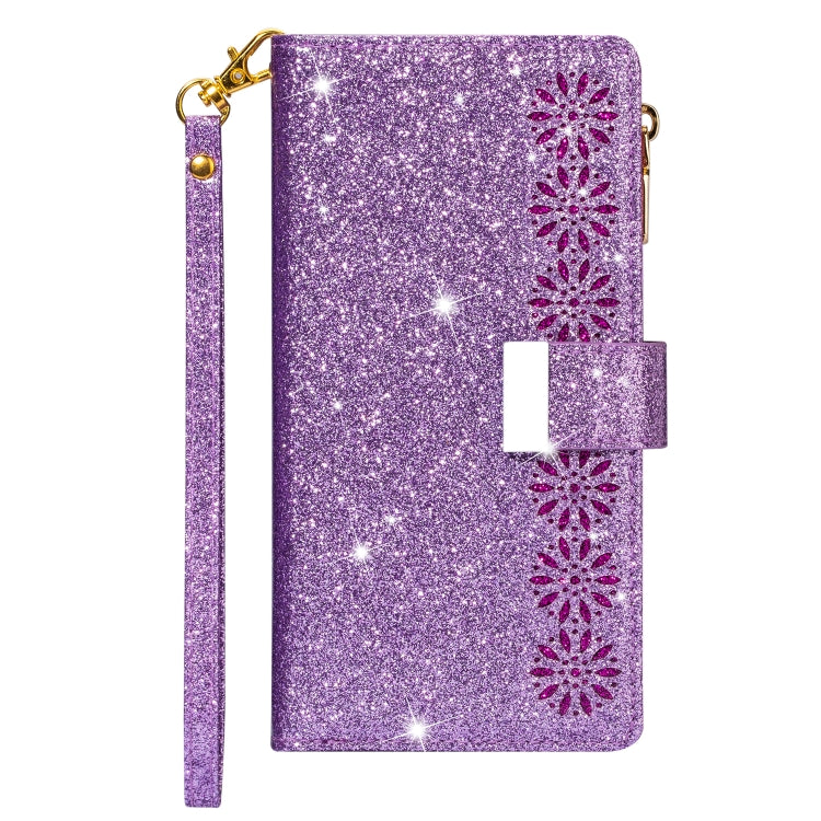 Multi-card Slots Starry Sky Laser Carving Glitter Zipper Horizontal Flip Leather Case with Holder & Wallet & Lanyard, For Samsung Galaxy A51, For Samsung Galaxy A81 / Note 10 Lite / M60s, For Samsung Galaxy A91 / S10 Lite / M80s                        ...