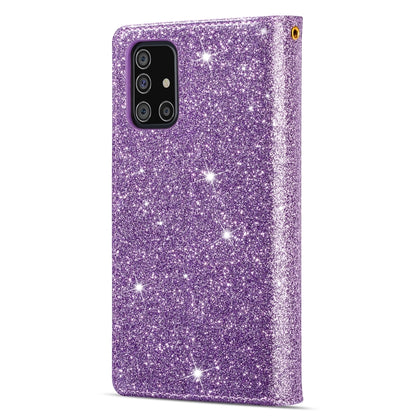 Multi-card Slots Starry Sky Laser Carving Glitter Zipper Horizontal Flip Leather Case with Holder & Wallet & Lanyard, For Samsung Galaxy A51, For Samsung Galaxy A81 / Note 10 Lite / M60s, For Samsung Galaxy A91 / S10 Lite / M80s                        ...