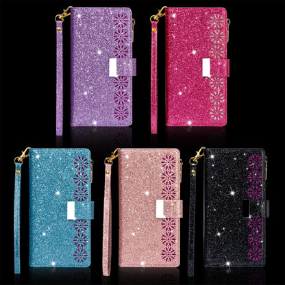 Multi-card Slots Starry Sky Laser Carving Glitter Zipper Horizontal Flip Leather Case with Holder & Wallet & Lanyard, For Samsung Galaxy A51, For Samsung Galaxy A81 / Note 10 Lite / M60s, For Samsung Galaxy A91 / S10 Lite / M80s                        ...