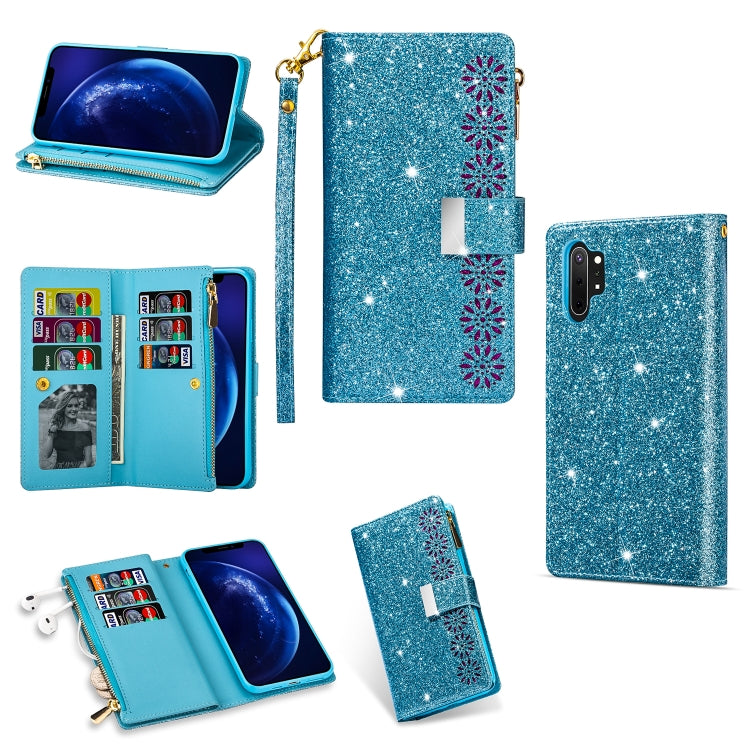 Multi-card Slots Starry Sky Laser Carving Glitter Zipper Horizontal Flip Leather Case with Holder & Wallet & Lanyard, For Samsung Galaxy A51, For Samsung Galaxy A81 / Note 10 Lite / M60s, For Samsung Galaxy A91 / S10 Lite / M80s                        ...
