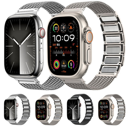 Magnetic Clasp Braided Chain Stainless Steel Watch Band, For Apple Watch SE 40mm, For Apple Watch SE 44mm, For Apple Watch Series 6 40mm, For Apple Watch Series 6 44mm, For Apple Watch Series 5 44mm, For Apple Watch Series 5 40mm                       ...