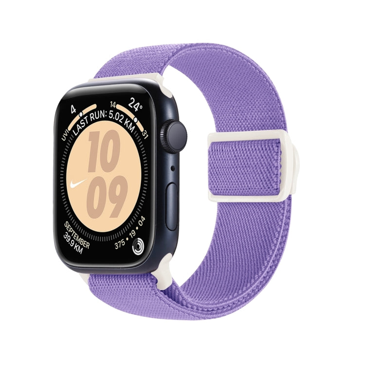 Carbon Fiber Texture Snap Buckle Nylon Watch Band, For Apple Watch Series 10 46mm, For Apple Watch Series 10 42mm, For Apple Watch SE 2023 44mm