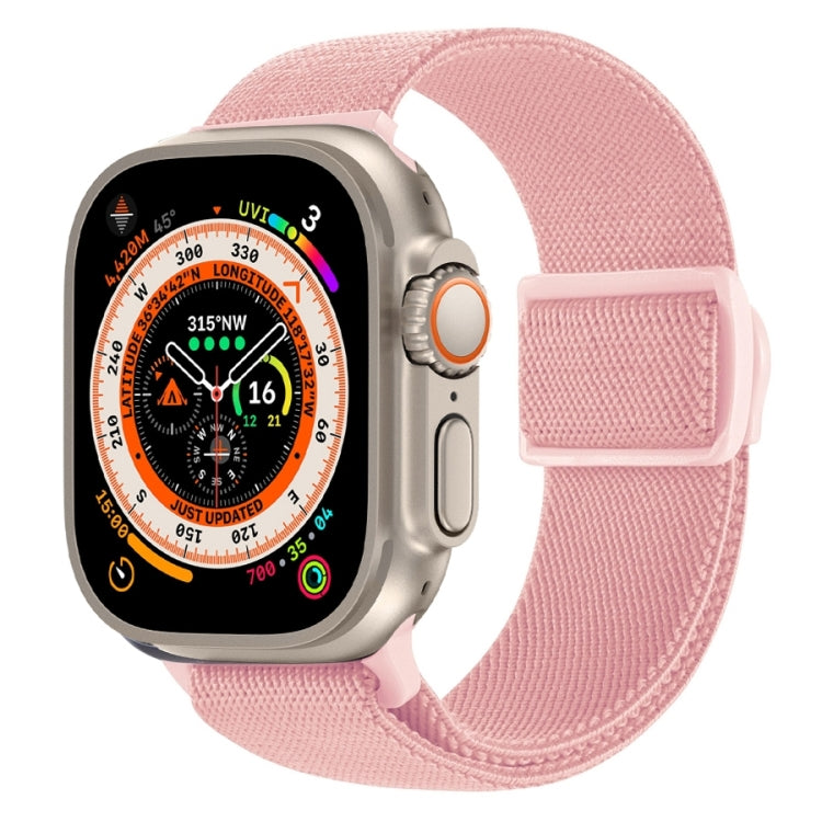 Carbon Fiber Texture Snap Buckle Nylon Watch Band, For Apple Watch Series 9 41mm, For Apple Watch Ultra 49mm, For Apple Watch Series 8 41mm
