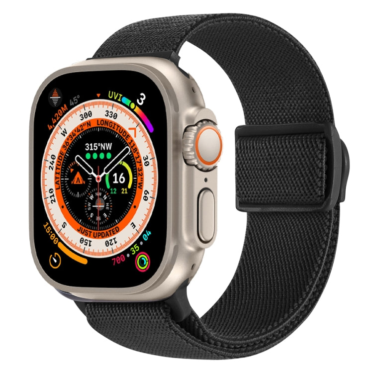 Carbon Fiber Texture Snap Buckle Nylon Watch Band, For Apple Watch Series 9 41mm, For Apple Watch Ultra 49mm, For Apple Watch Series 8 41mm