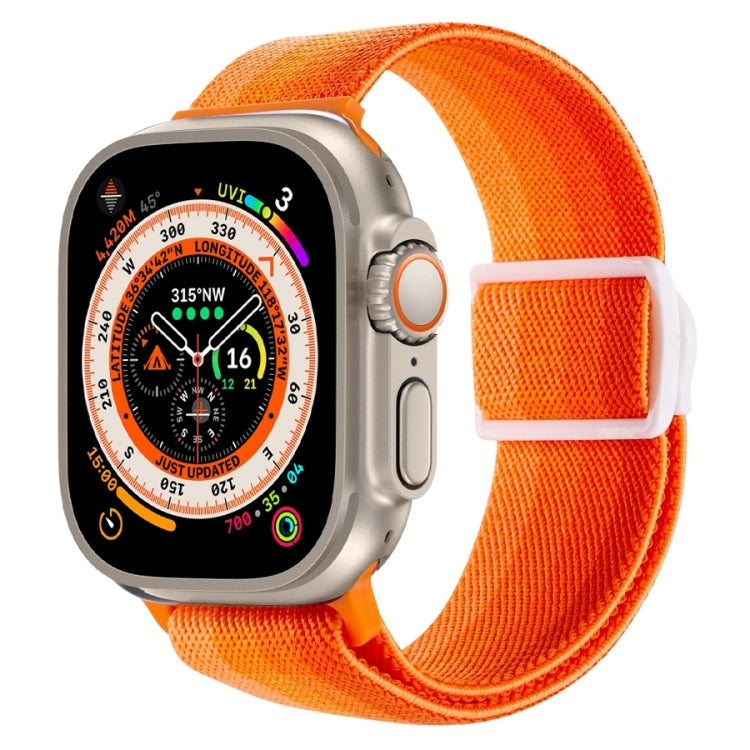 Carbon Fiber Texture Snap Buckle Nylon Watch Band, For Apple Watch Series 9 41mm, For Apple Watch Ultra 49mm, For Apple Watch Series 8 41mm
