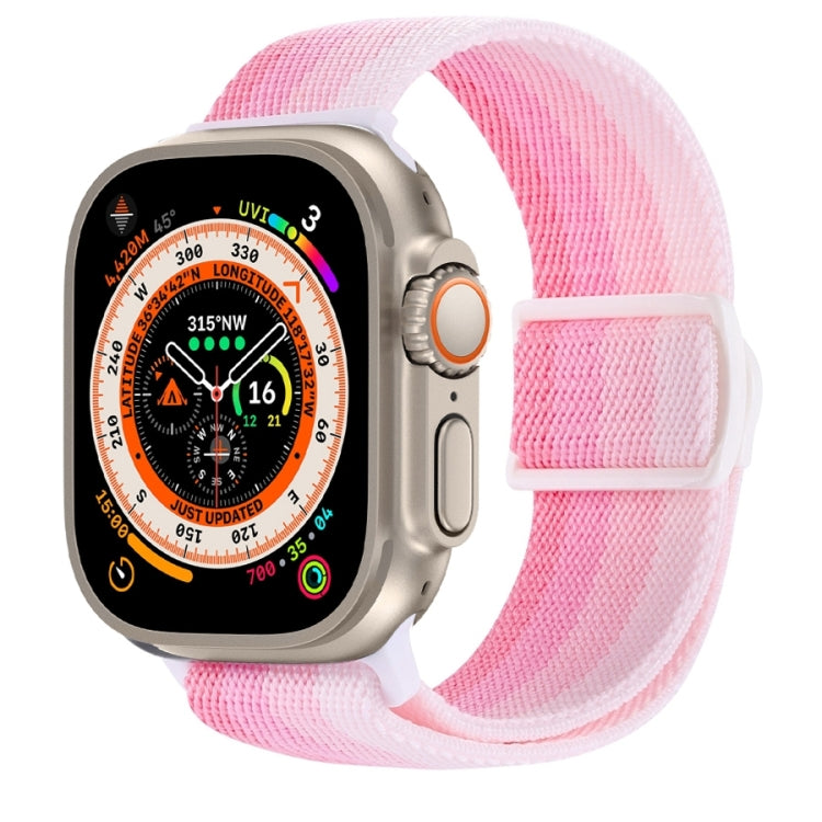 Carbon Fiber Texture Snap Buckle Nylon Watch Band, For Apple Watch Series 9 41mm, For Apple Watch Ultra 49mm, For Apple Watch Series 8 41mm