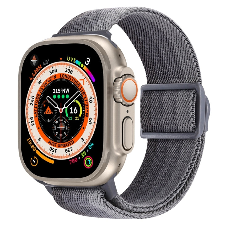 Carbon Fiber Texture Snap Buckle Nylon Watch Band, For Apple Watch Series 9 41mm, For Apple Watch Ultra 49mm, For Apple Watch Series 8 41mm