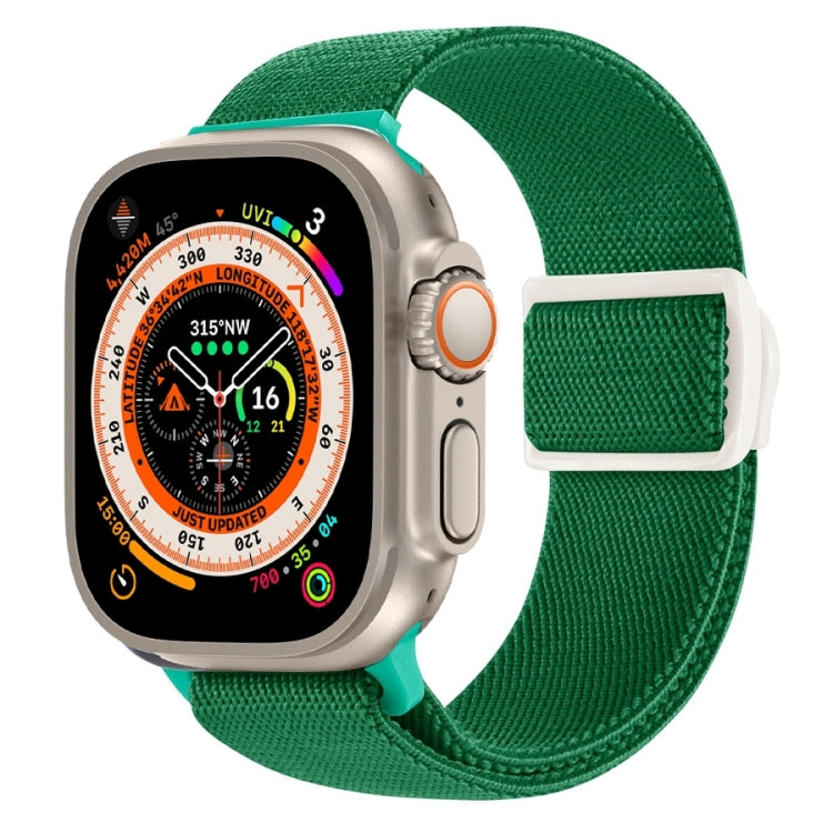Carbon Fiber Texture Snap Buckle Nylon Watch Band, For Apple Watch Series 9 41mm, For Apple Watch Ultra 49mm, For Apple Watch Series 8 41mm