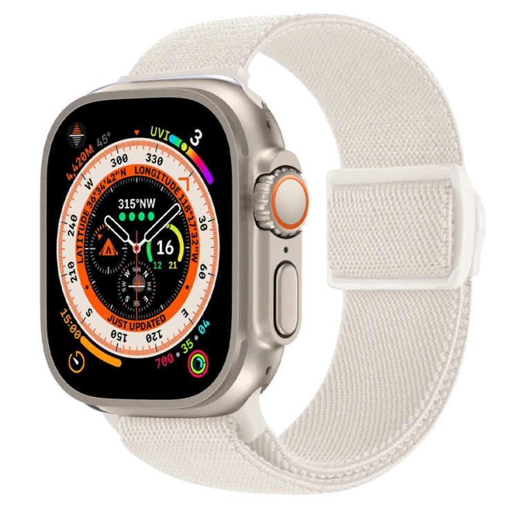 Carbon Fiber Texture Snap Buckle Nylon Watch Band, For Apple Watch Series 9 41mm, For Apple Watch Ultra 49mm, For Apple Watch Series 8 41mm