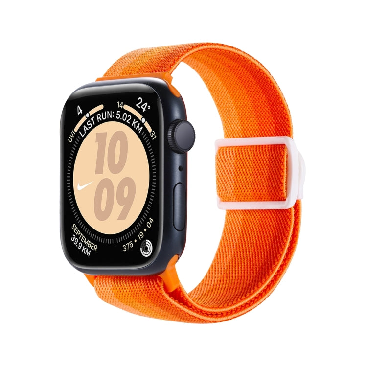 Carbon Fiber Texture Snap Buckle Nylon Watch Band, For Apple Watch Series 8 45mm, For Apple Watch SE 2022 40mm, For Apple Watch SE 2022 44mm