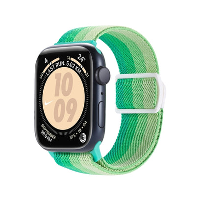 Carbon Fiber Texture Snap Buckle Nylon Watch Band, For Apple Watch Series 8 45mm, For Apple Watch SE 2022 40mm, For Apple Watch SE 2022 44mm