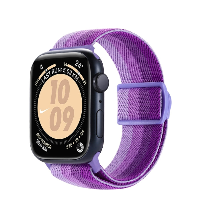 Carbon Fiber Texture Snap Buckle Nylon Watch Band, For Apple Watch Series 8 45mm, For Apple Watch SE 2022 40mm, For Apple Watch SE 2022 44mm