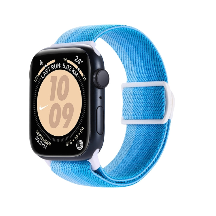 Carbon Fiber Texture Snap Buckle Nylon Watch Band, For Apple Watch Series 7 41mm, For Apple Watch Series 7 45mm, For Apple Watch SE 40mm