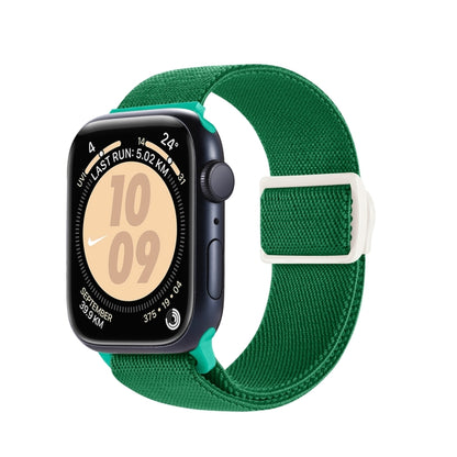 Carbon Fiber Texture Snap Buckle Nylon Watch Band, For Apple Watch SE 44mm, For Apple Watch Series 6 40mm, For Apple Watch Series 6 44mm