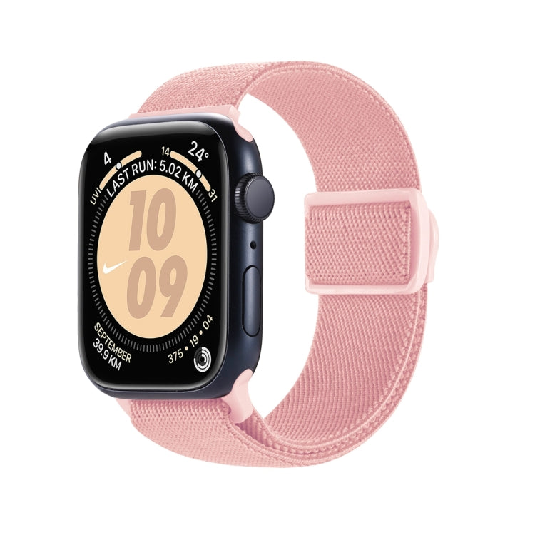 Carbon Fiber Texture Snap Buckle Nylon Watch Band, For Apple Watch SE 44mm, For Apple Watch Series 6 40mm, For Apple Watch Series 6 44mm