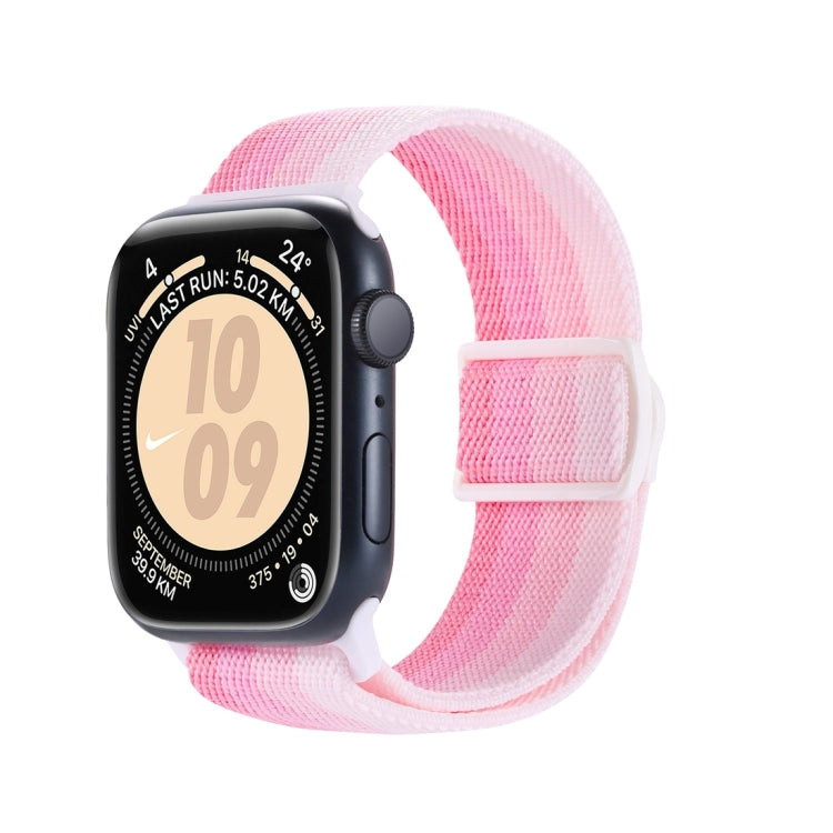 Carbon Fiber Texture Snap Buckle Nylon Watch Band, For Apple Watch SE 44mm, For Apple Watch Series 6 40mm, For Apple Watch Series 6 44mm