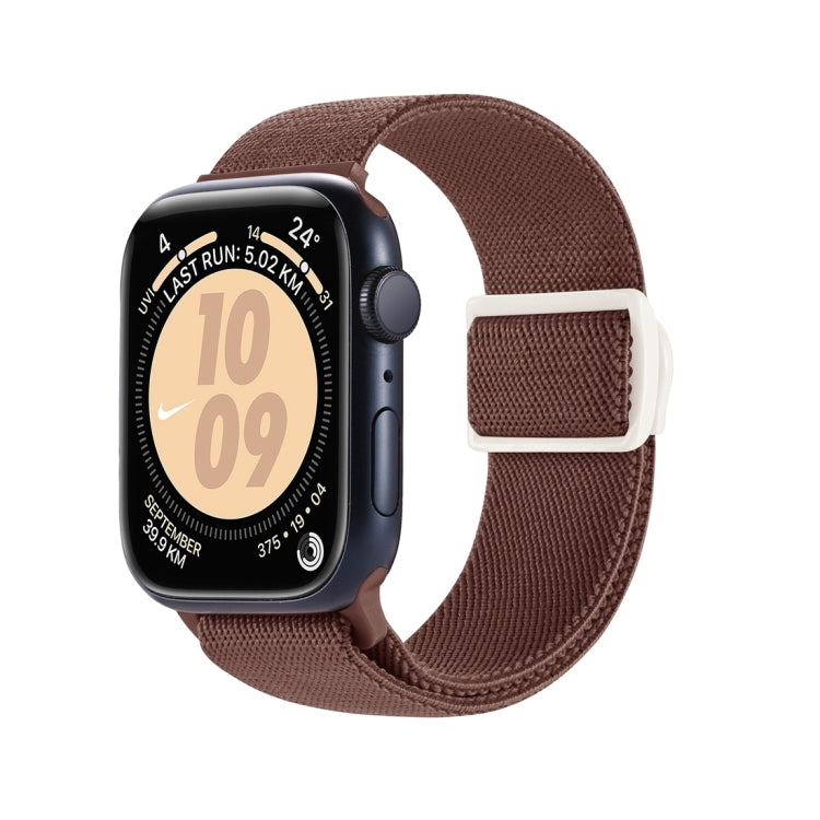 Carbon Fiber Texture Snap Buckle Nylon Watch Band, For Apple Watch SE 44mm, For Apple Watch Series 6 40mm, For Apple Watch Series 6 44mm